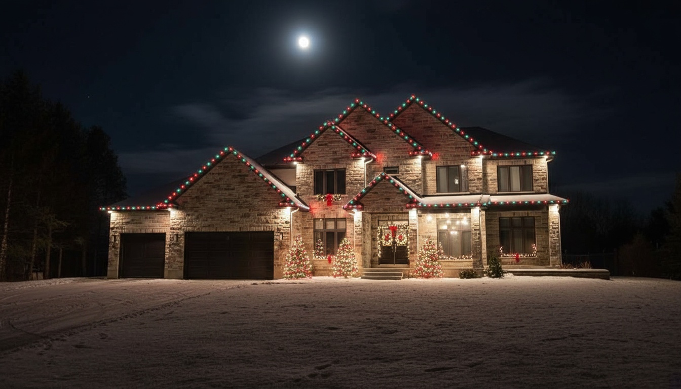 Warm Traditional Design - Red & White Roofline